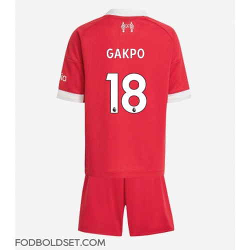 Liverpool Cody Gakpo #18 Hjemme Trøje Børn 2025-26 Kortærmet (+ Korte bukser)